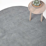 Hand Tufted Plain Cotton Large Round Rug | 150cm | Grey