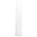 Rotating Full-length Mirror With Magazine Rack,standing Square Mirror | White