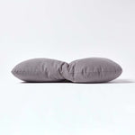 Cotton Back Support Thick Lumbar Cushion | Charcoal Grey