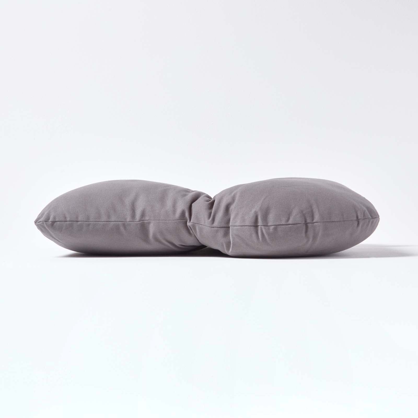Cotton Back Support Thick Lumbar Cushion | Charcoal Grey