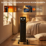 Oil-filled Electric Radiator 2500w, Adjustable Thermostat, 3 Settings | Black