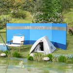4 Pole Camping Windbreaks With Clear Windows And Carry Bag | Blue
