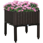 26l Raised Flower Bed Stand 40x40x44cm