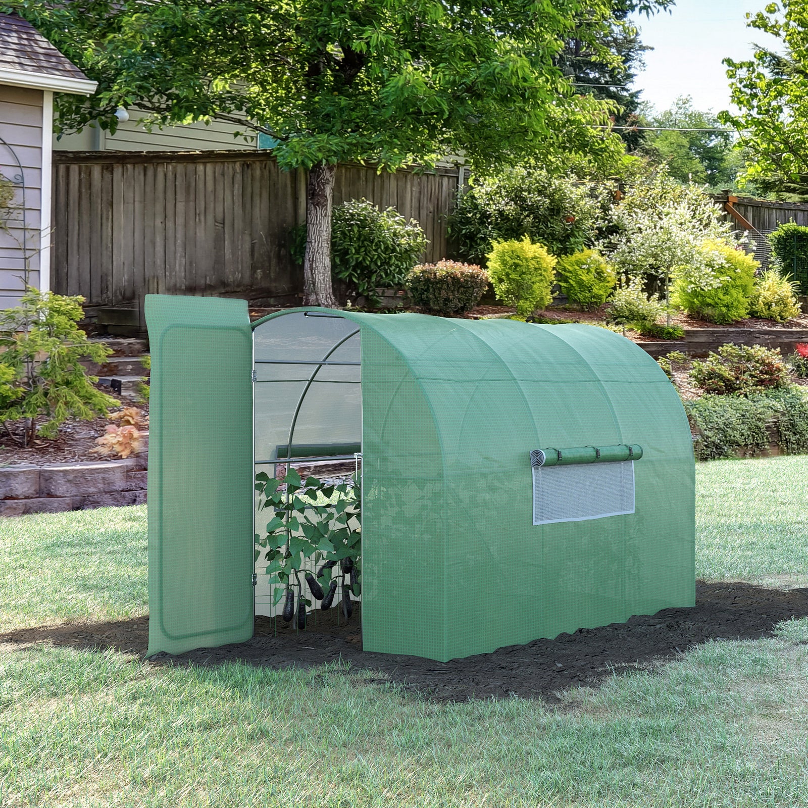 Reinforced Polytunnel Greenhouse 3x2m