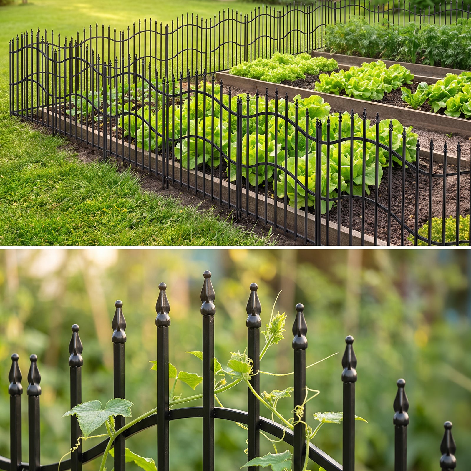Breeins 5-pack Decorative Metal Garden Fence Panels