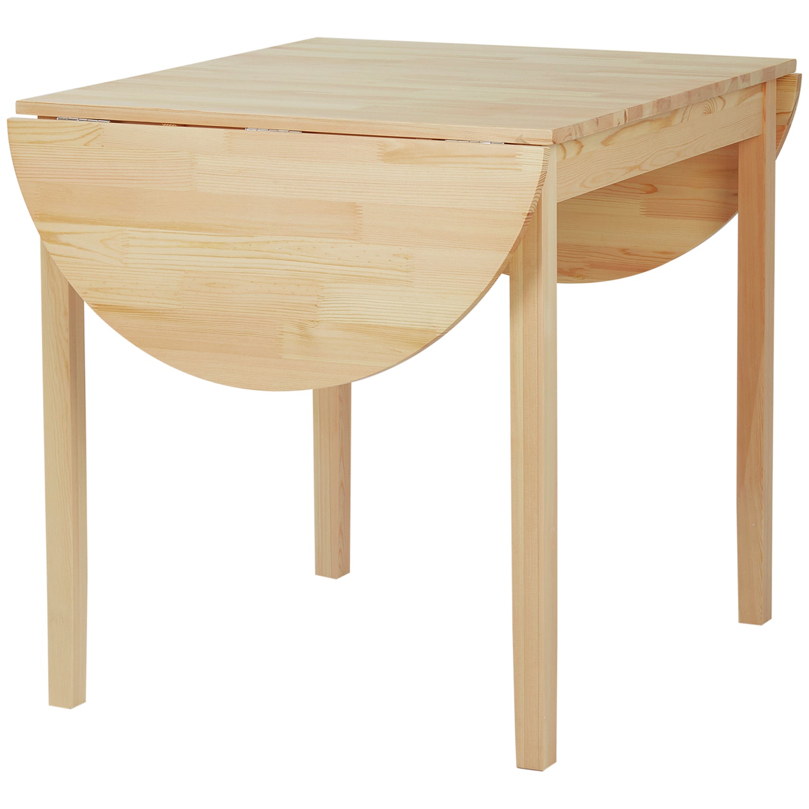 Foldable Dining Table, Solid Wood Drop Leaf Table