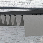 Retractable Pergola Canopy With Aluminium Frame | Large | Dark Gray