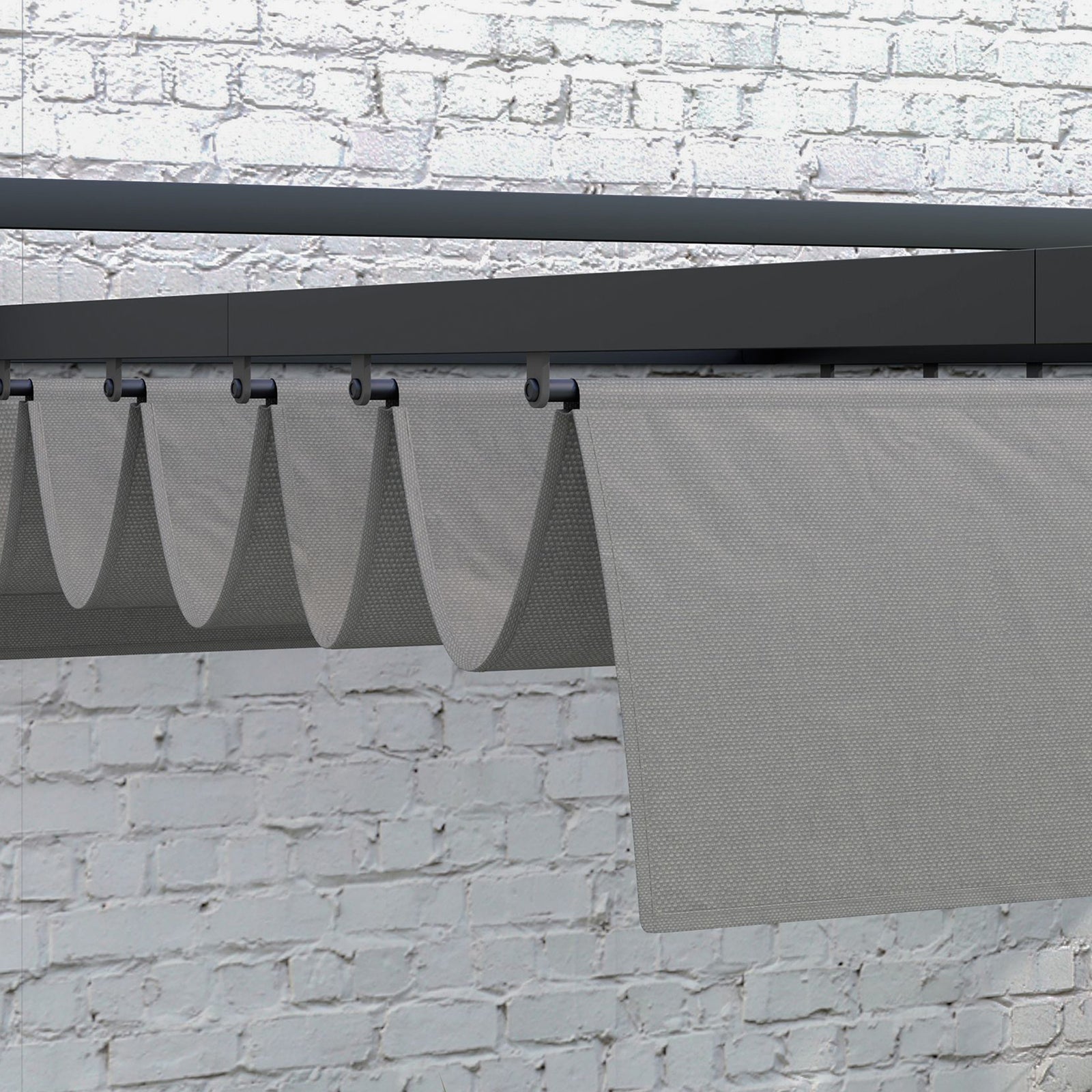 Retractable Pergola Canopy With Aluminium Frame | Large | Dark Gray