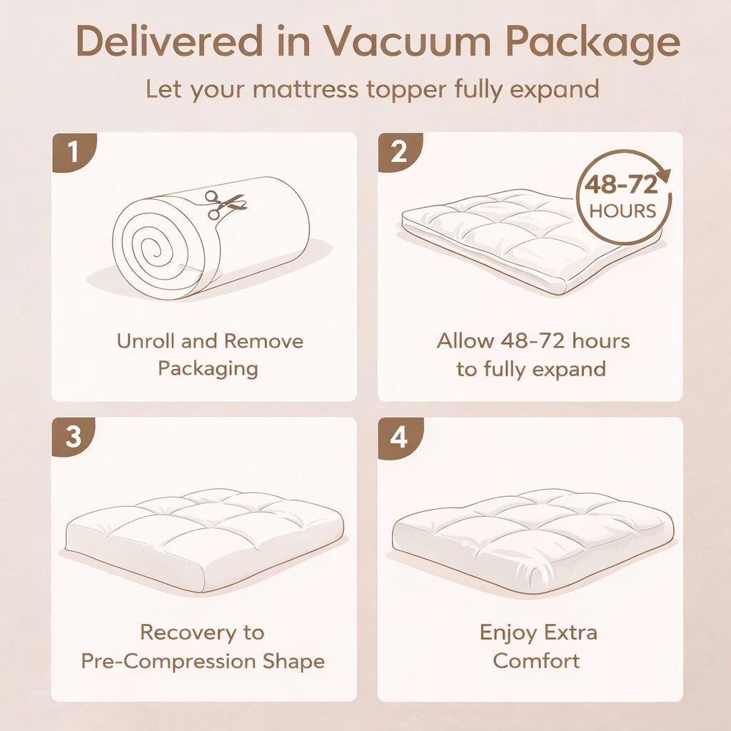 Lavio Mattress Topper Memory Foam Dual Layer Hotel Quality Bed Protector