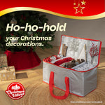 Red Decoration Storage Bag Spacious Organiser With Dividers