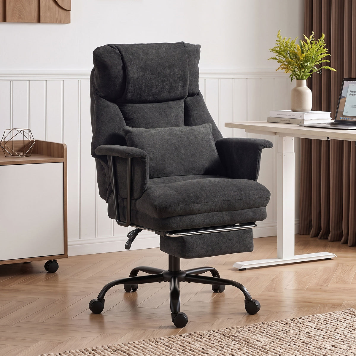 180kg Office Chair, Desk Chair With Lumbar Support | Black