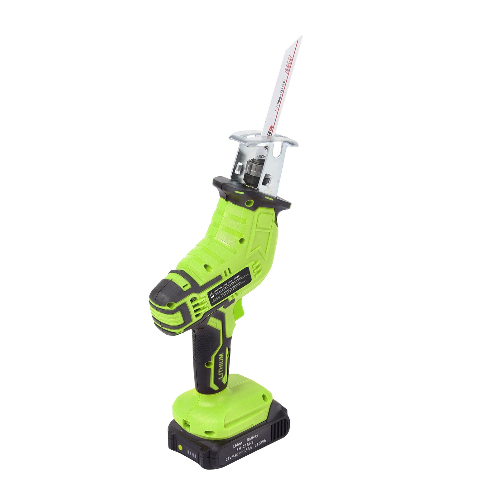 Breeins 21v Cordless Reciprocating Saw Green With 2 Batteries & Case