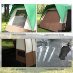 Camping Tent With 3000mm Waterproof Rainfly & Screen Panels | Green