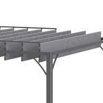 4 X 3(m) Outdoor Louvered Metal Pergola W/ Retractable Roof