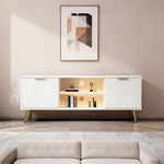 Breeins Tv Stand Entertainment Center With Open Shelves And Storage Cabinets