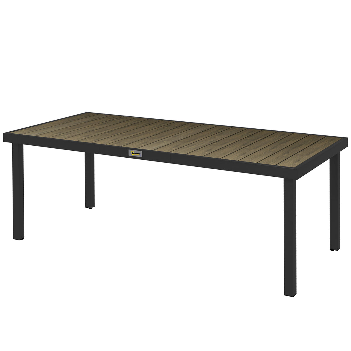 Garden Dining Table For 8, Aluminium Frame For Patio, Brown