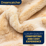 Heated Throw Faux Fur Electric Blanket 160 X 130cm Thermal Blanket & Timer 9 Heat Settings | Double | Cream