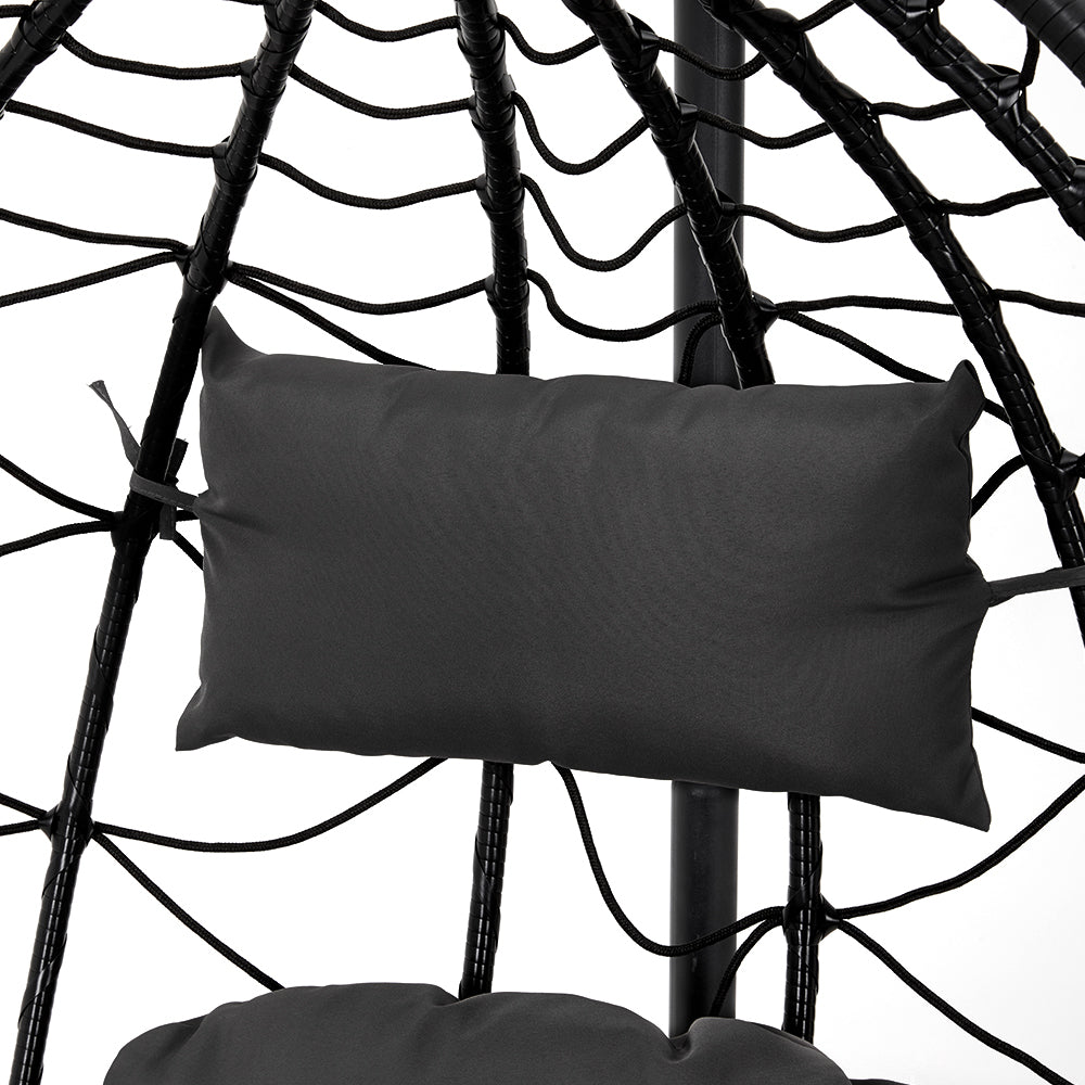 Hanging Chair With Stand And Padded Cushion