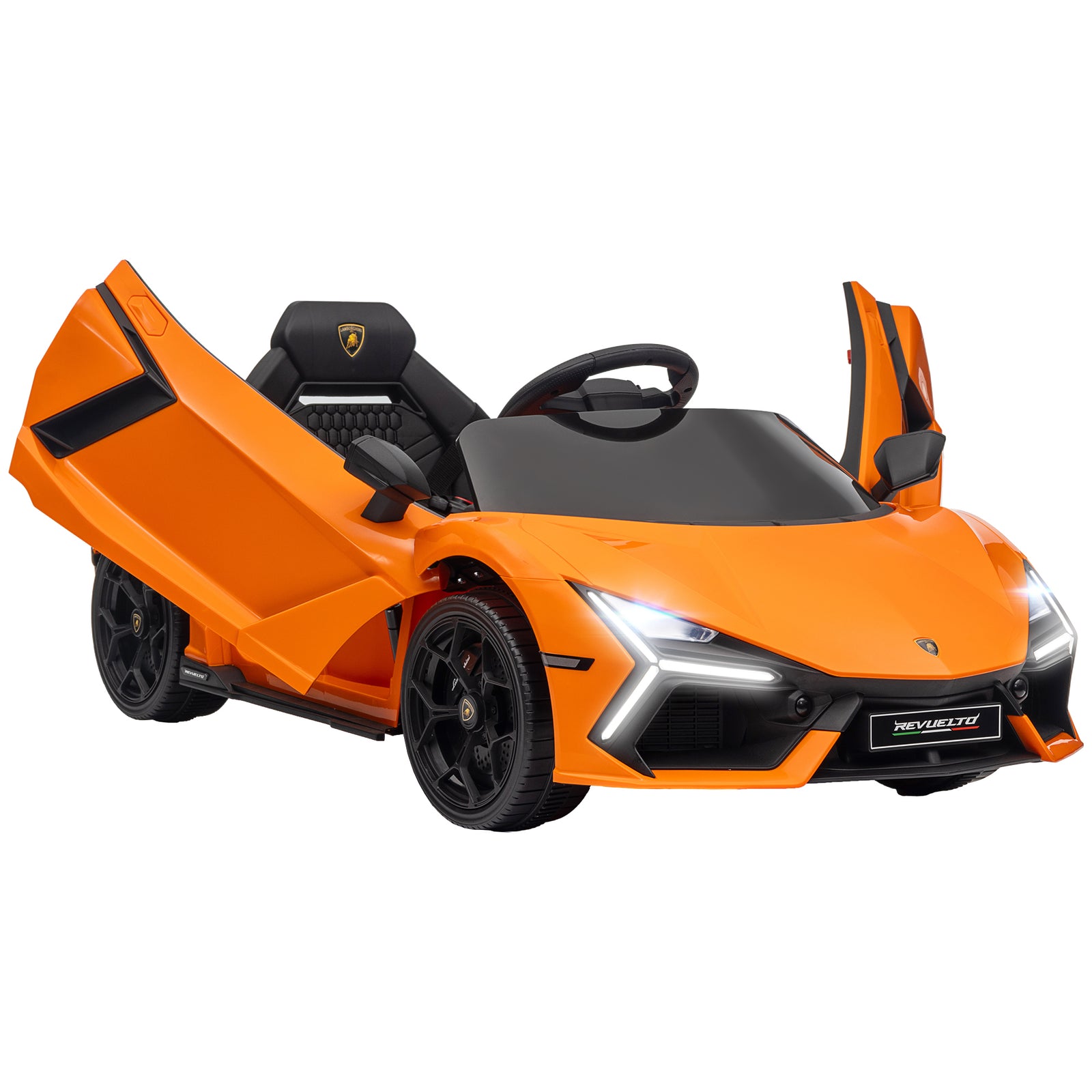 Lamborghini Revuelto Licensed Ride On Car W/ Suspension | Orange
