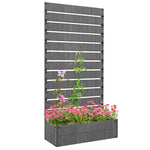 Garden Planter With Trellis For Climbing Plants | Dark Gray