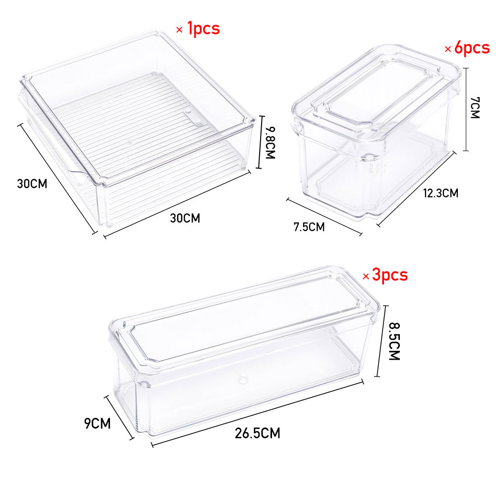 Set Of 10 Fridge Storage Containers