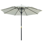 3m Garden Parasol With 8 Ribs Umbrella Sun Shade | Cream