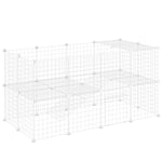 Diy Pet Playpen 36 Panel For Rabbit Chinchilla Hedgehog, White | White