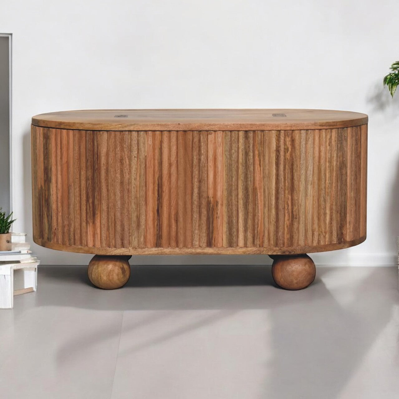 Solid Wood Soba Ball Lid-up Coffee Table