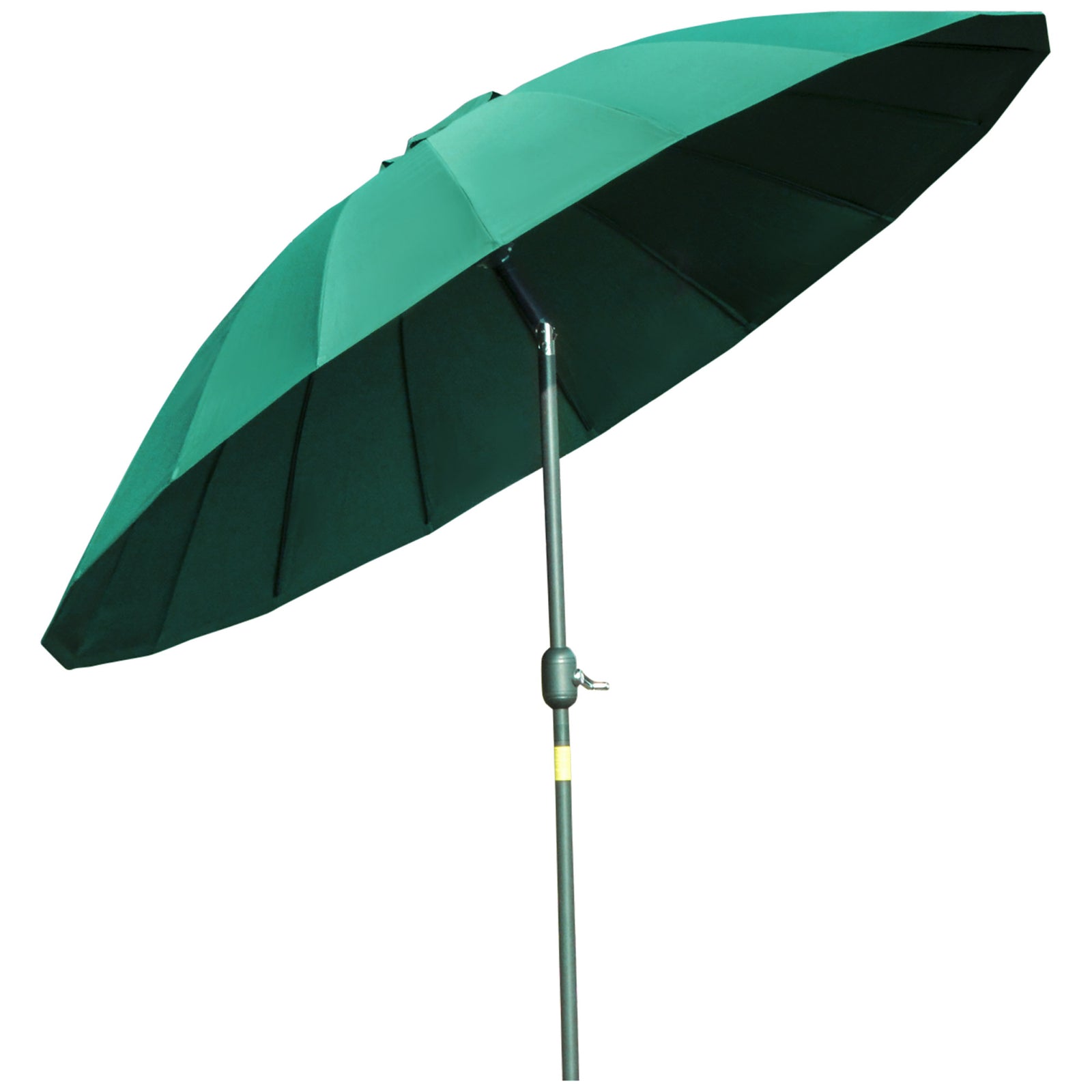 2.5m Curved Parasol With Metal Pole | Green