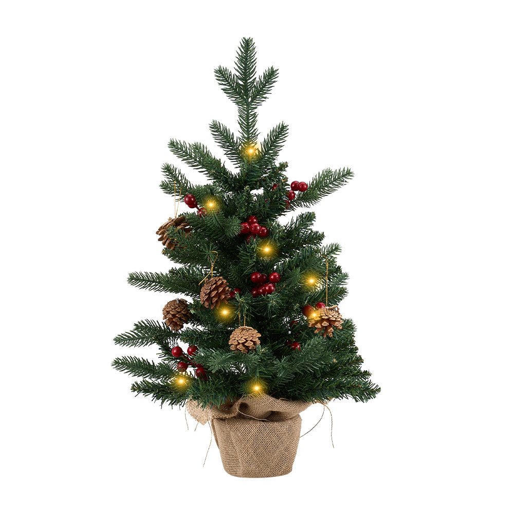 60.5cm Mini Christmas Tree With Lights