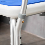 Eva Padded Shower Stool With Back And Arms Foot Pads | One Size | Blue