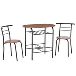 3pc Bar Table Set, Industrial Style