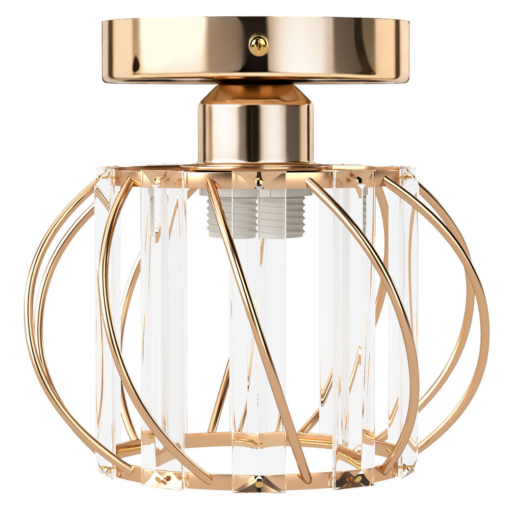 Emitto Crystal Ceiling Light Semi Flush Mount Chandelier Modern Hallway