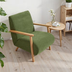 Chenille Upholstered Armchair | Green