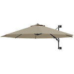 Wall Mounted Parasol W/ Vent & 8 Ribs | Khaki