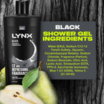 Black Shower Gel 700ml Frozen Pear Cedarwood & Manwasher 2-sided Tool | Set of 1