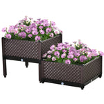 2-piece Raised Garden Bed Planter Box