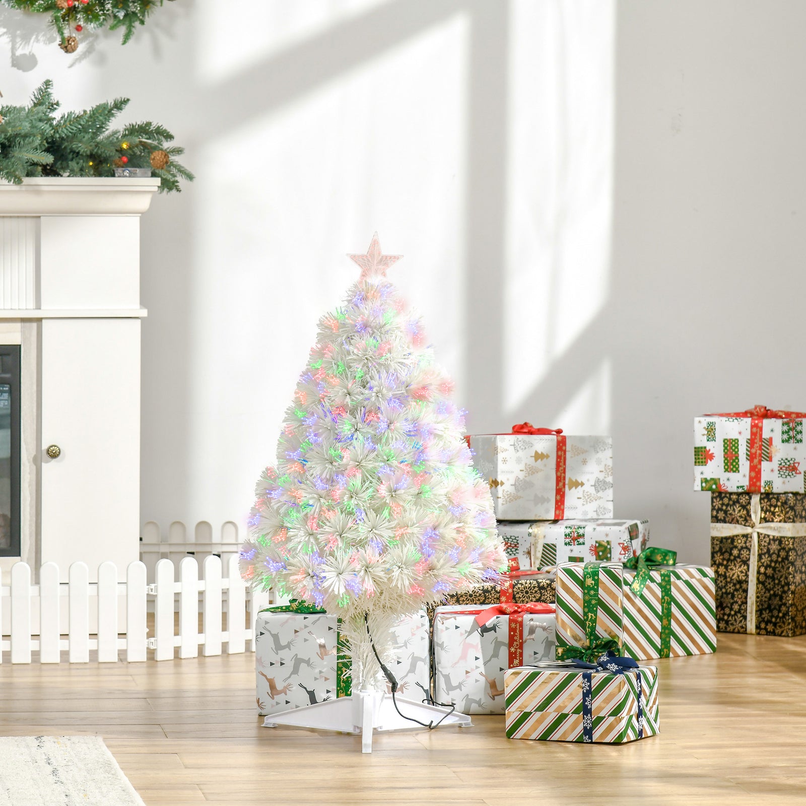 2.5ft Prelit Tabletop Christmas Tree With Optics