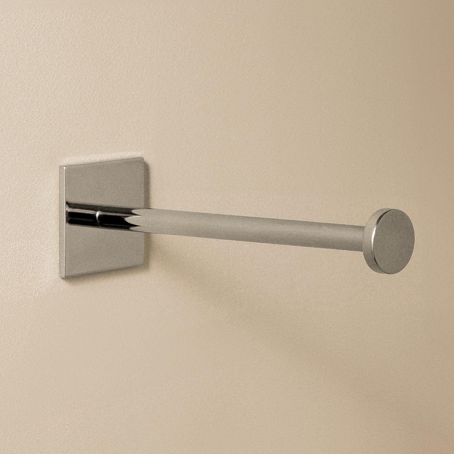 Single Arm Toilet Roll Holder, Self-adhesive, Chrome, Stick Collection
