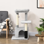 Cat Tree Climbing Activity Center W/ Scratching Massage Toy Hanging Ball