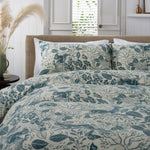 Hidden Forest Teal 100% Cotton Brushed Duvet Cover Set | Single | Teal