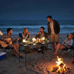 3ft Folding Camping Table, Picnic Table With Storage Layer | Black