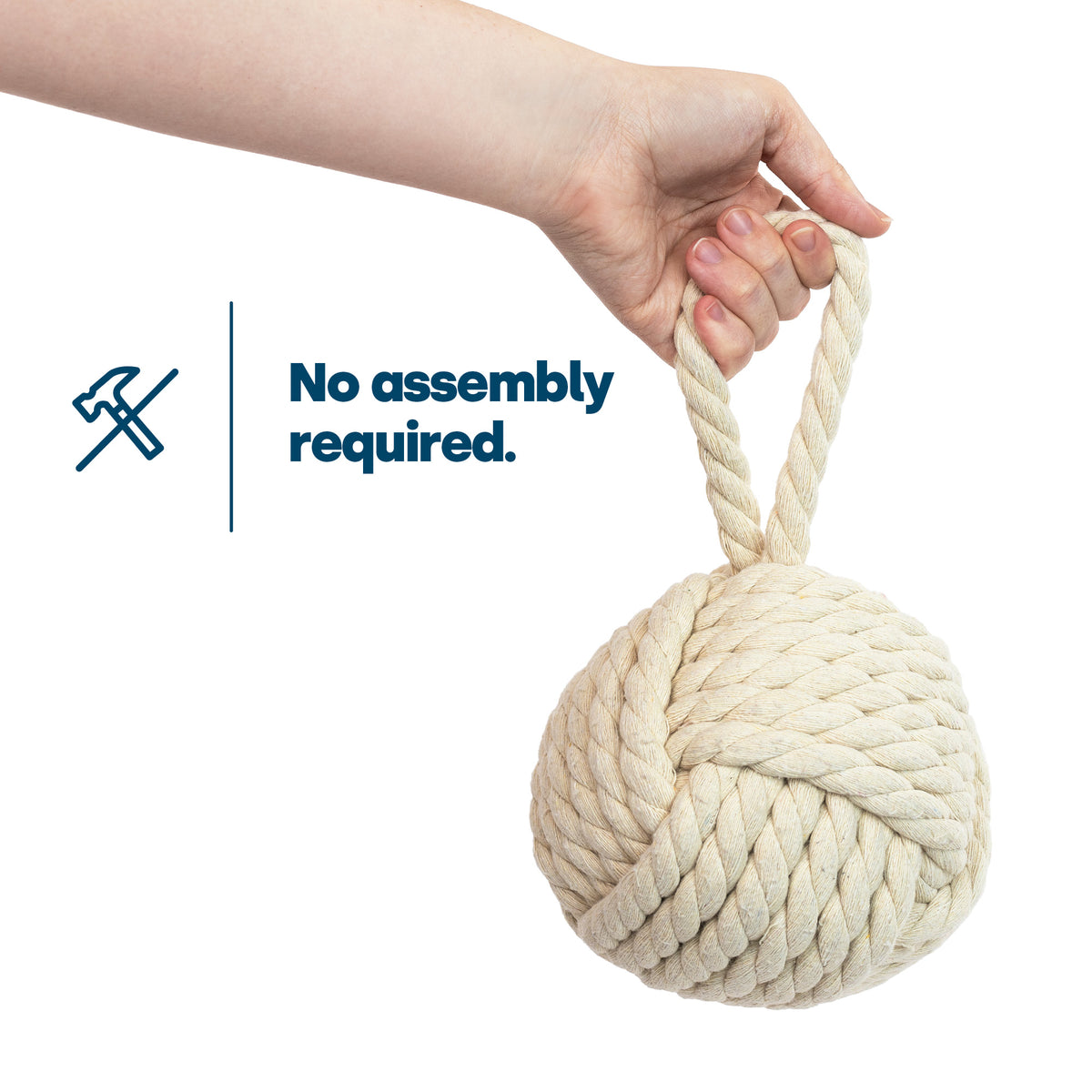 Livivo Weighted Rope Knot Door Stopper With Carry Handle