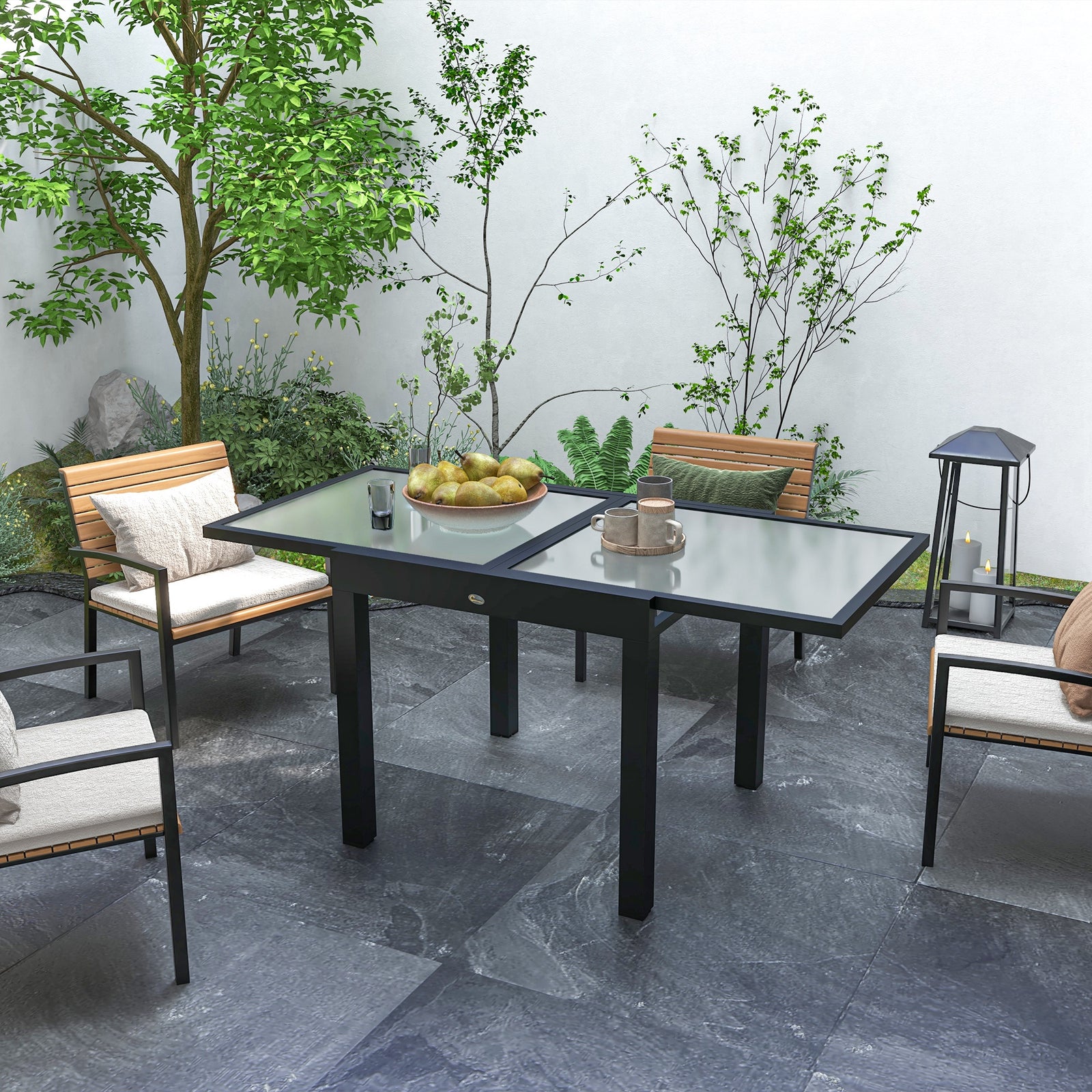 Extendable Outdoor Dining Table Patio Table