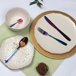 Cutlery Sets Rainbow Ss Light Spoon Fork 24 Piece Set