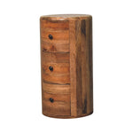 Solid Mango Wood Oak-ish Drum Chest