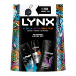 Lynx Shower Level Up Ice Chill, Excite, Jungle Fresh Giftset For Him with Shower Tool