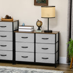 6/8 Drawer Fabric Chest Of Drawers W/ Wooden Top For Closet | Medium