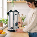 Catering Urn, Stainless Steel Tea Urn With Keep Warm | 6.5L | Silver