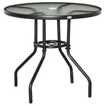 Outdoor Round Dining Table W/ Parasol Hole